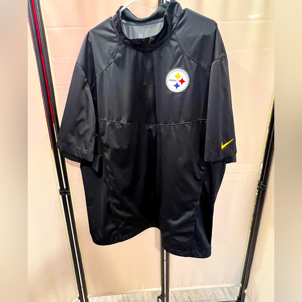 NIKE NFL PITTSBURGH STEELERS Short Sleeve Jacket XXL in Excellent Used Condition